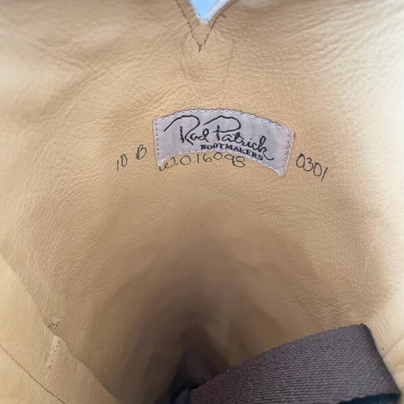 NEW Rod Patrick Womens Riding Cowboy Boots 10B Brown Caiman Leather Western Tall - Picture 9 of 11